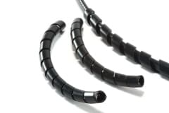 Two cable guards beside cable guard on heating cable