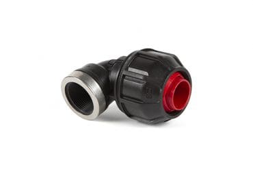  Female 90 Degree Elbow Adapter, 1 1/4 inch ID Compression x 1 1/4 inch FIP Thread